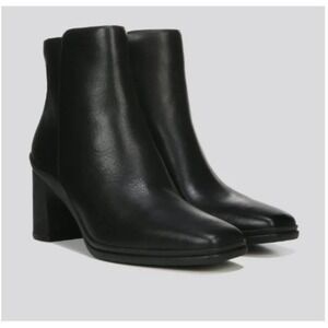 Naturalizer‎ Waterproof Ankle Boots Black Leather Square Toe Womens 8.5